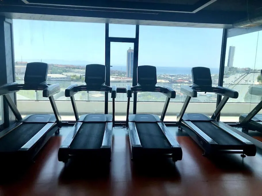 Secured Lux 1 + 1 Apartment - Gym, Sauna & Parking Istanbul 0*,